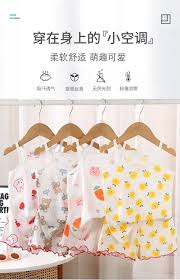 2024 New Kids Tops+shorts Set Summer Thin Baby Cotton Vest Sleeveless Loungewear Set for Girls Suit